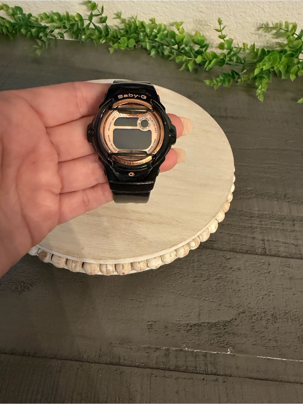 G-Shock Baby-G Black with Rose Gold Face Digital Watch